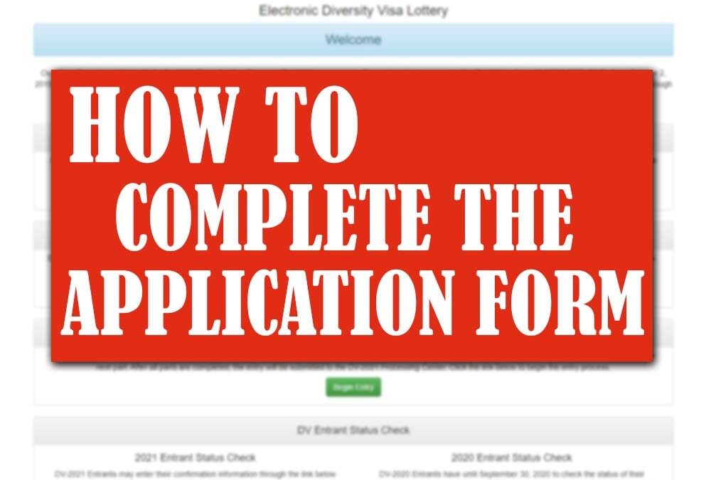 dv lottery application form